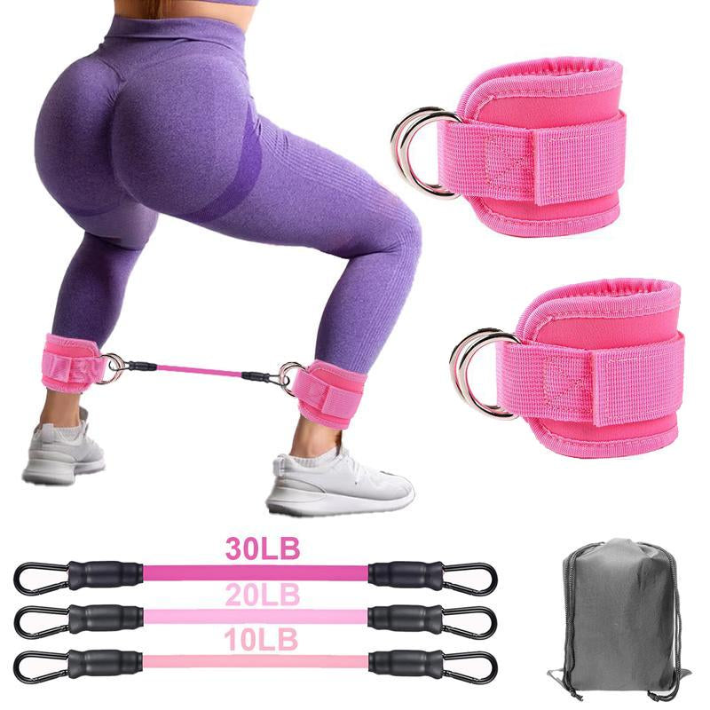5-Pack Adjustable Resistance Bands Set for Leg and Hip Training – Durable TPE Material with Comfortable Grip for Home Workouts, Yoga, and Fitness