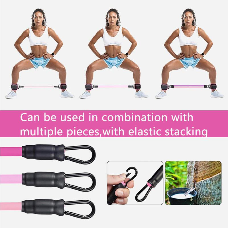 5-Pack Adjustable Resistance Bands Set for Leg and Hip Training – Durable TPE Material with Comfortable Grip for Home Workouts, Yoga, and Fitness