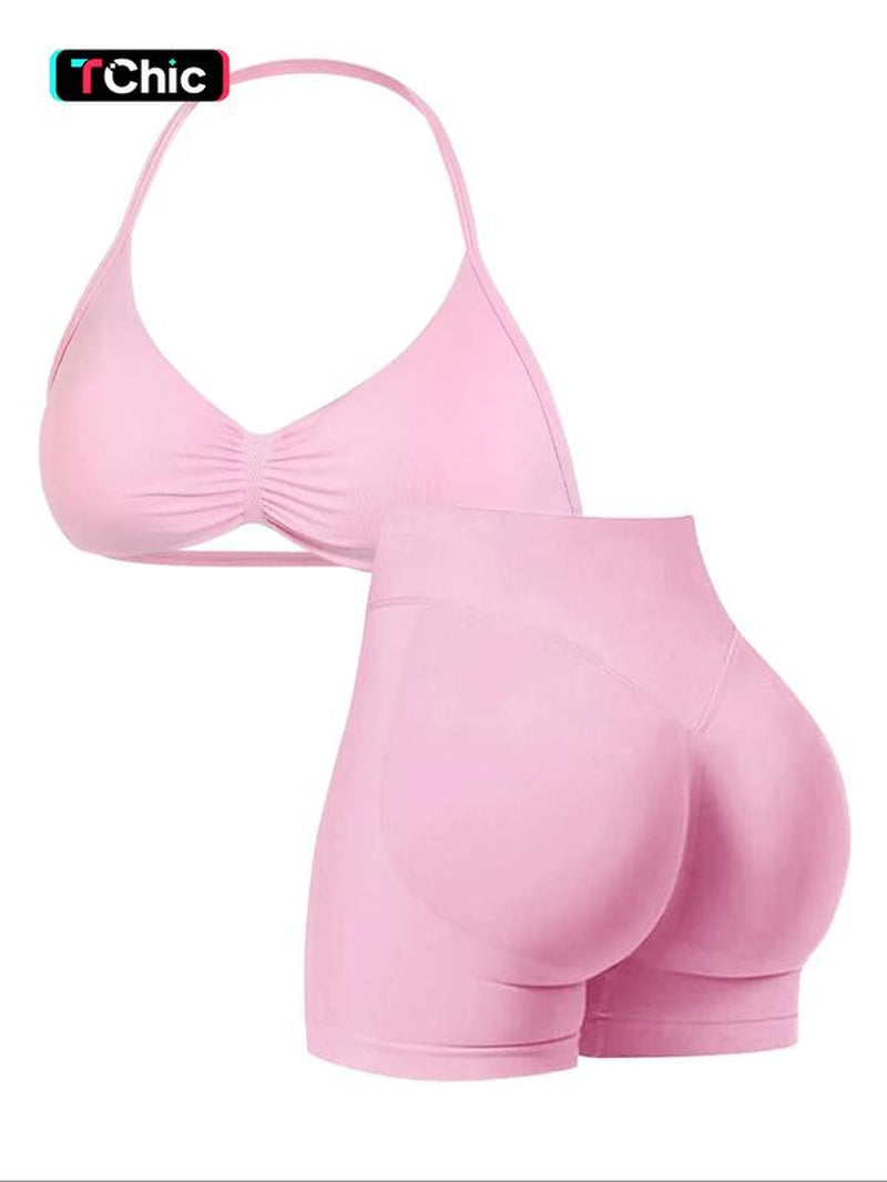 Elevate Your Workout: Women's High-Waist Sporty Yoga Set - Perfect for Summer Running and Gym Sessions!