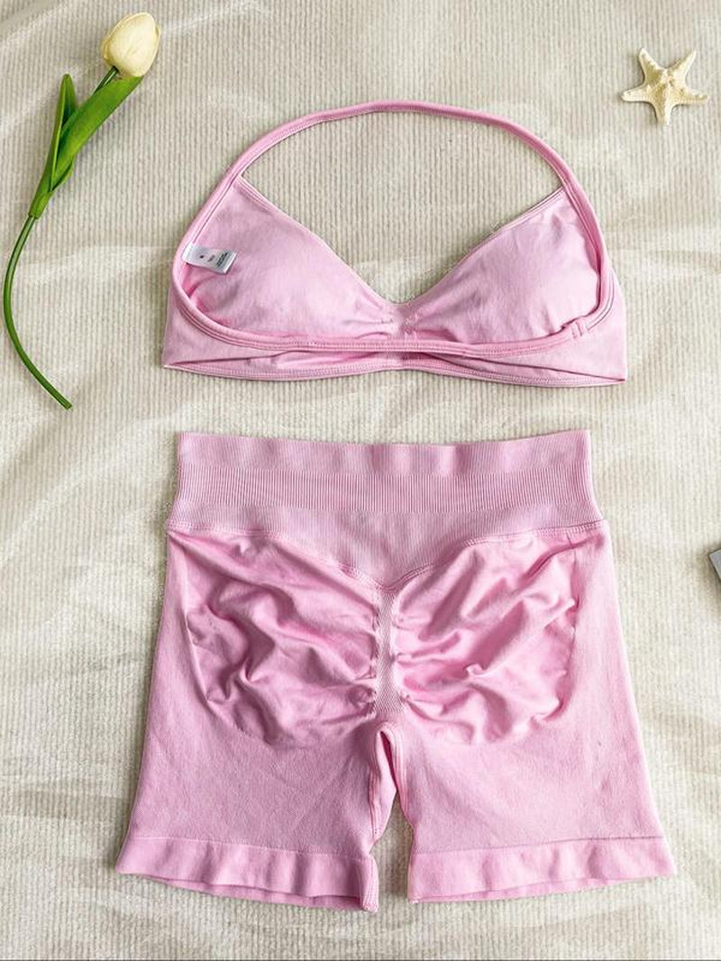 Elevate Your Workout: Women's High-Waist Sporty Yoga Set - Perfect for Summer Running and Gym Sessions!