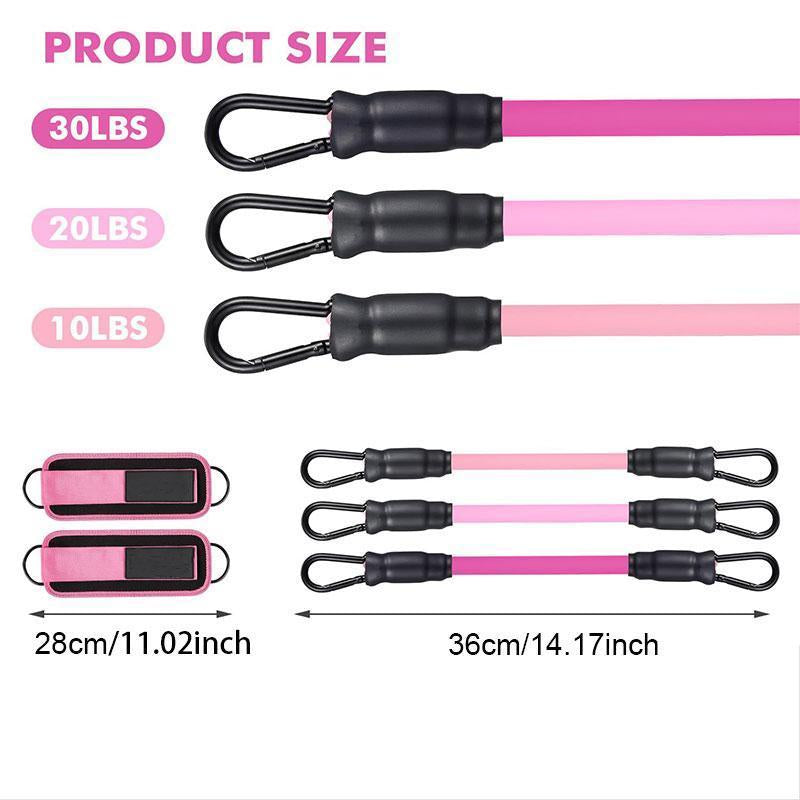 5-Pack Adjustable Resistance Bands Set for Leg and Hip Training – Durable TPE Material with Comfortable Grip for Home Workouts, Yoga, and Fitness