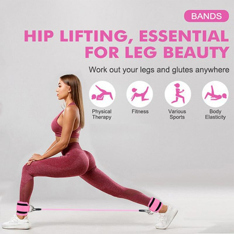 5-Pack Adjustable Resistance Bands Set for Leg and Hip Training – Durable TPE Material with Comfortable Grip for Home Workouts, Yoga, and Fitness