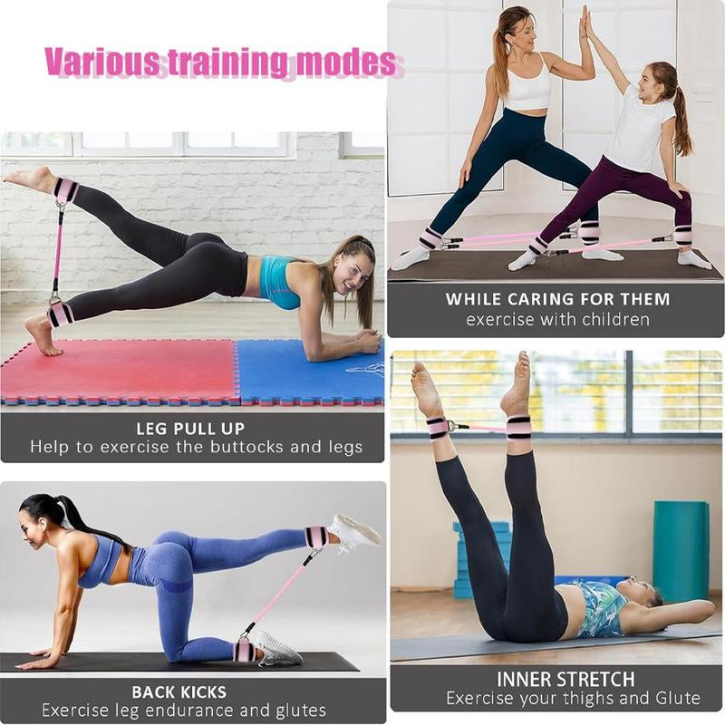 5-Pack Adjustable Resistance Bands Set for Leg and Hip Training – Durable TPE Material with Comfortable Grip for Home Workouts, Yoga, and Fitness