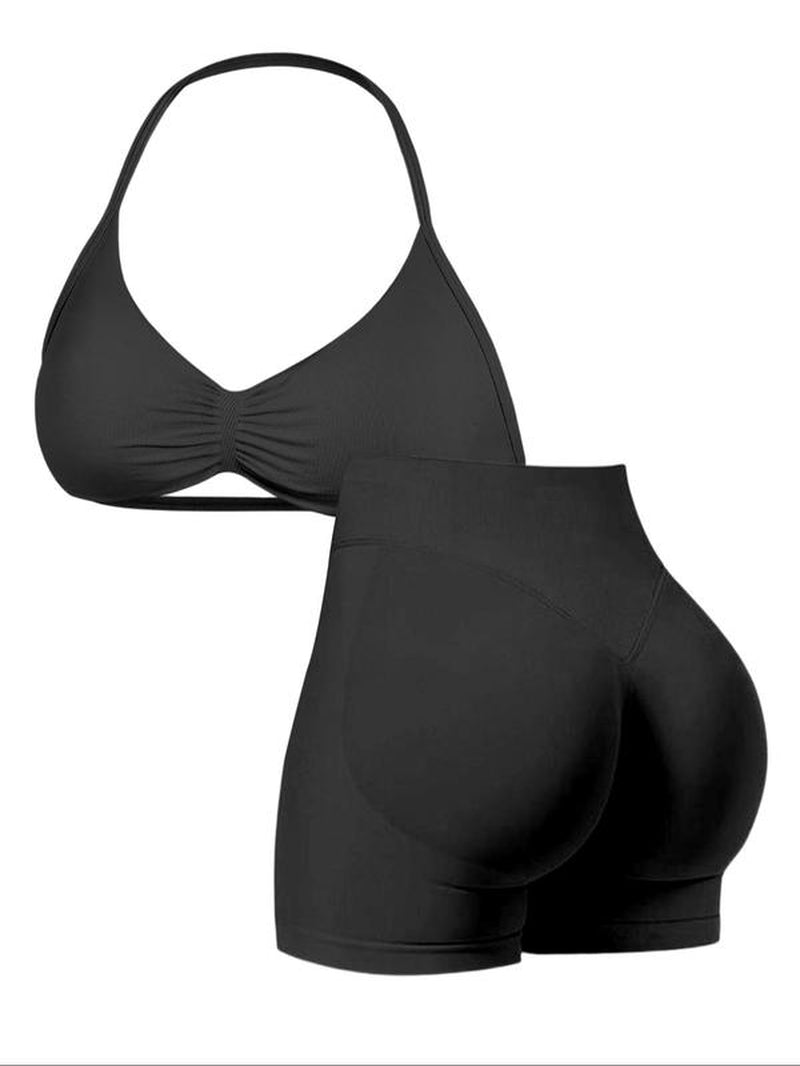 Elevate Your Workout: Women's High-Waist Sporty Yoga Set - Perfect for Summer Running and Gym Sessions!