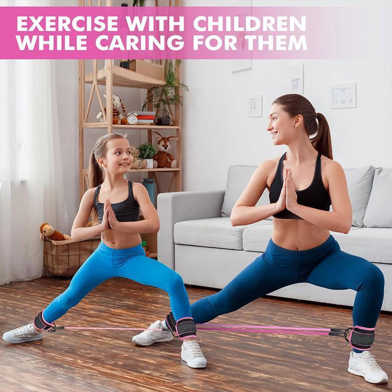 5-Pack Adjustable Resistance Bands Set for Leg and Hip Training – Durable TPE Material with Comfortable Grip for Home Workouts, Yoga, and Fitness